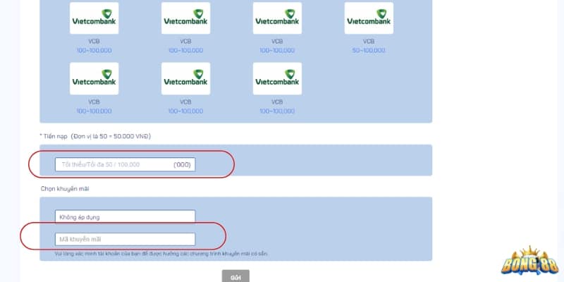 hướng dẫn nạp tiền bong88